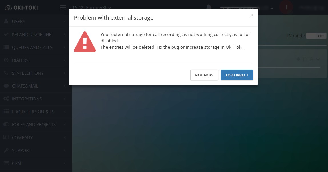 Connection error