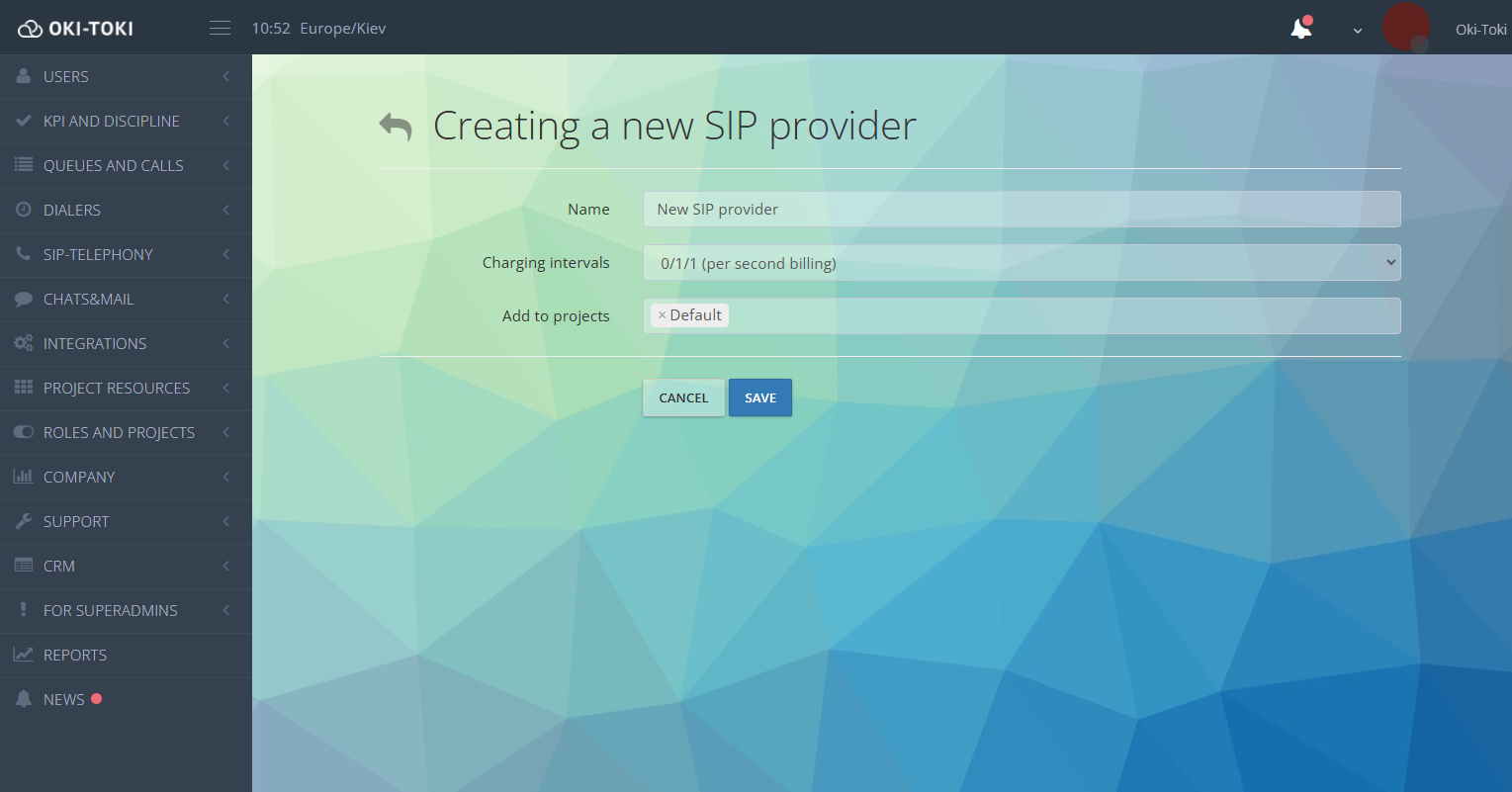 Creating new provider